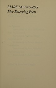 Cover of Mark my words by Lisa Sperber