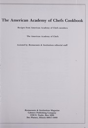 Front cover of The American Academy of Chefs cookbook by Unknown
