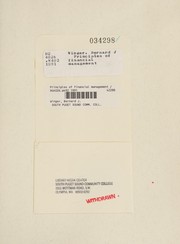 Front cover of Principles of financial management by Bernard J. Winger