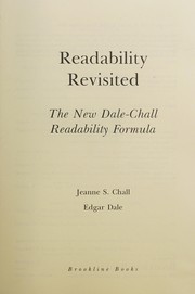 Cover of Readability revisited by Jeanne Sternlicht Chall