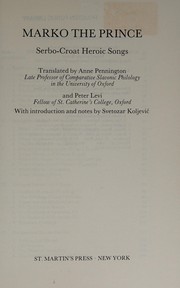 Front cover of Marko the Prince by Anne Elizabeth Pennington