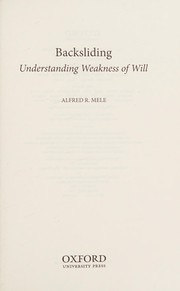 Front cover of Backsliding by Alfred R. Mele