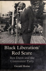 Cover of Black liberation/red scare by Gerald Horne