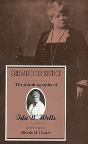 Front cover of Crusade for justice by Ida B. Wells-Barnett