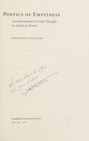 Cover of Poetics of emptiness by Jonathan Stalling