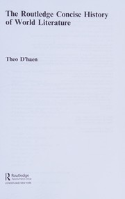 Cover of The Routledge concise history of world literature by Theo d' Haen