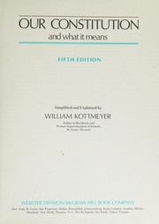 Front cover of Our Constitution and what it means by United States