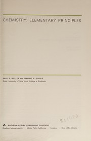 Cover of Chemistry, elementary principles by Paul Franklin Weller