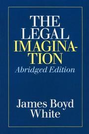 Front cover of The legal imagination by James Boyd White