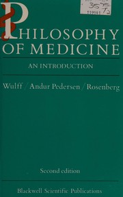 Cover of Philosophy of medicine by Henrik R. Wulff
