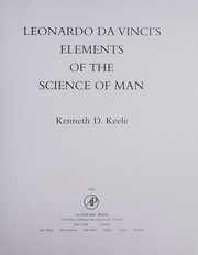 Front cover of Leonardo da Vinci's elements of the science of man by Kenneth D. Keele