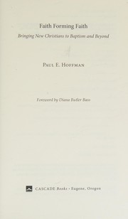 Cover of Faith forming faith by Paul E. Hoffman