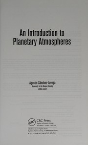 Front cover of An Introduction to Planetary Atmospheres by Agustin Sanchez-Lavega