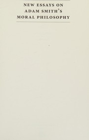 Front cover of New essays on Adam Smith's moral philosophy by Wade L. Robison