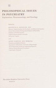 Front cover of Philosophical issues in psychiatry by Kenneth S. Kendler