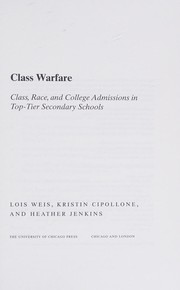 Cover of Class Warfare by Lois Weis
