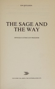 Front cover of The sage and the way by Jon Wetlesen