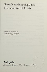 Front cover of Sartre's anthropology as a hermeneutics of praxis by Kristian Klockars