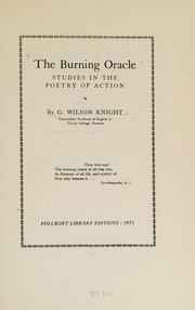 Cover of The burning oracle by G. Wilson Knight