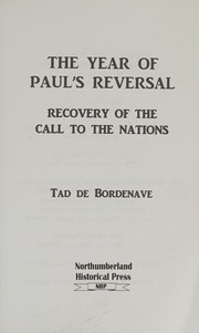 Cover of Year of Paul's Reversal by Tad de Bordenave