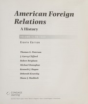 Cover of American foreign relations by Thomas G. Paterson