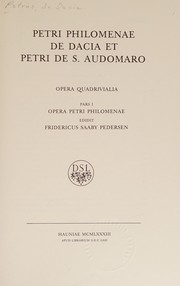 Cover of Opera quadrivalia Petri Philomenae de Dacia et Petri de S. Audomaro by Petrus de Dacia