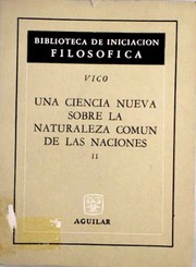 Front cover of Principios de una ciencia nueva sobre la naturaleza comun de la naciones by Giambattista Vico