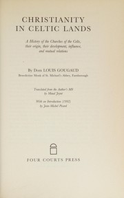 Front cover of Christianity in Celtic lands by Louis Gougaud