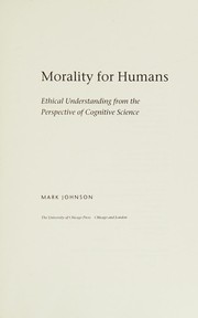 Cover of Morality for Humans by Mark Johnson