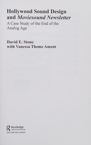 Front cover of Hollywood Sound Design and Moviesound Newsletter by David Stone