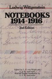 Front cover of Notebooks, 1914-1916 by Ludwig Wittgenstein