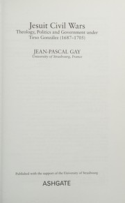 Front cover of Jesuit civil wars by Jean-Pascal Gay