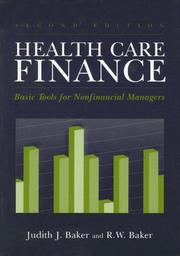 Front cover of Health care finance by Judith J. Baker