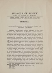 Front cover of Louisiana's contribution to the solution of some problems of Pan-America by H. Milton Colvin