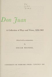 Cover of The Theatre of Don Juan by Oscar Mandel