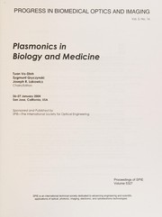 Front cover of Plasmonics in biology and medicine by Tuan Vo-Dinh