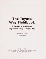 Cover of The Toyota way fieldbook by Jeffrey K. Liker