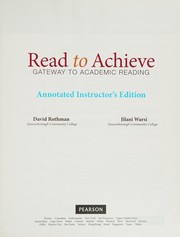 Cover of Read to Achieve by Jilani Warsi