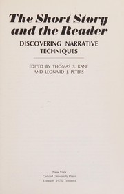 Cover of The Short story and the reader by Kane, Thomas S.