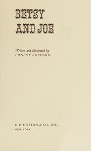 Cover of Betsy and Joe by Ernest H. Shepard