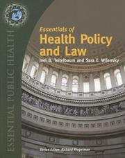 Front cover of Essentials of health policy and law by Joel Bern Teitelbaum