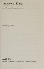 Cover of Impersonal ethics by Michele Marchetto