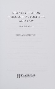 Front cover of Stanley Fish on Philosophy, Politics and Law by Michael Robertson