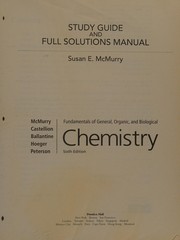 Front cover of Study guide and selected solutions manual [for] fundamentals of general, organic and biological chemistry [by] McMurry ... [et al.] by Susan McMurry