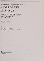 Front cover of Corporate finance by William J. Carney