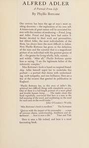 Cover of Alfred Adler by Phyllis Bottome