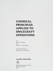 Cover of Chemical principles applied to spacecraft operations by Ross E. Dueber