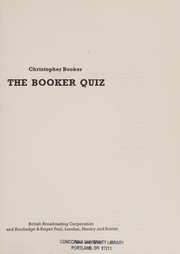 Cover of Booker Quiz by Christopher Booker