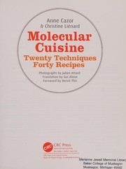 Cover of Molecular cuisine by Anne Cazor