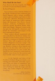 Cover of Who shall be the sun? by David Wagoner